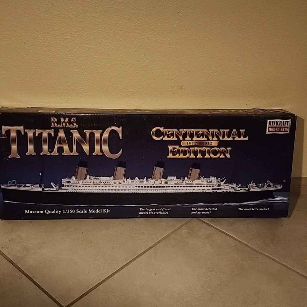 RARE UNOPENED BOX!!! R.M.S. Titanic Centennial 1912-2012 Edition Model Kit!!!
